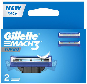 Gillette Mach3 Turbo 3-Bladed Cartridges with Lubrication
