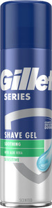 gillette series shave gel soothing with aloe vera  sensitive 200 ml