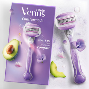 gillette venus comfortglide hair removal razor for women with avocado oils freesia scent women