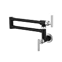 GIMILI Pot Filler Black and Nickel Kitchen Stove Faucet