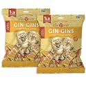 GIN GINS Double Strength Hard Ginger Candy Made w/Fresh Ginger 1lb 2Pk