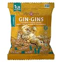 Gin GINS Spicy Turmeric Chewy Ginger Candy by The Ginger People – Anti-Nausea and Digestion Aid, Individually Wrapped Healthy Candy - Spicy Turmeric and Ginger Flavor, Large 1 lb Bag (16oz) - Pack of