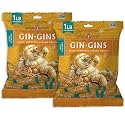 GIN GINS Turmeric Ginger Chews Made w/Fresh Ginger 1lb 2Pk