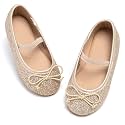 GINFIVE Toddler Girls Dress Shoes Little Girls Mary Janes Ballerina Flats Shoes Toddler