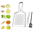 Ginger Grater Tool, Stainless Steel Grater Rustproof 8.46"x4.16" Large Size Ginger Grinder for Fine Grate, Dishwasher Safe Kitchen Tool for Garlic Cheese, Nutmeg, Vegetables & Citrus Zesting