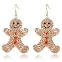 Gingerbread Earrings for Women Christmas Earrings Dangle Holiday Earrings Christmas Jewelry