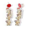 Gingerbread Earrings for Women Christmas Earrings Dangle Holiday Earrings Christmas Jewelry