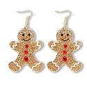 Gingerbread Earrings for Women Christmas Earrings Dangle Holiday Earrings Christmas Jewelry