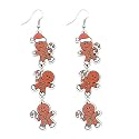 Gingerbread Earrings for Women Christmas Earrings Dangle Holiday Earrings Christmas Jewelry