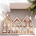 Gingerbread House Christmas Bathroom Rug, 20" x 28", Brown