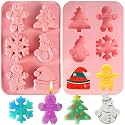 Gingerbread Soap Molds, 2 Pack Christmas Theme Silicone molds 12 Cavity