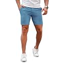 GINGTTO Mens Slim Fit Shorts Stretch Tapered Leg Skinny Chinos 5" 7"
