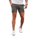 GINGTTO Mens Slim Fit Shorts Stretch Tapered Leg Skinny Chinos 5" 7"