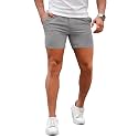 GINGTTO Mens Slim Fit Shorts Stretch Tapered Leg Skinny Chinos 5" 7"