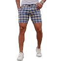 GINGTTO Mens Slim Fit Shorts Stretch Tapered Leg Skinny Chinos 5" 7"