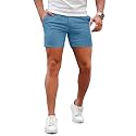 GINGTTO Mens Slim Fit Shorts Stretch Tapered Leg Skinny Chinos 5" 7"