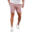 GINGTTO Mens Slim Fit Shorts Stretch Tapered Leg Skinny Chinos 5" 7"