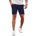 GINGTTO Mens Slim Fit Shorts Stretch Tapered Leg Skinny Chinos 5" 7"
