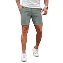 GINGTTO Mens Slim Fit Shorts Stretch Tapered Leg Skinny Chinos 5" 7"