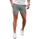 GINGTTO Mens Slim Fit Shorts Stretch Tapered Leg Skinny Chinos 5" 7"