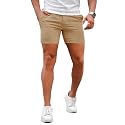 GINGTTO Mens Slim Fit Shorts Stretch Tapered Leg Skinny Chinos 5" 7"