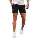 GINGTTO Mens Slim Fit Shorts Stretch Tapered Leg Skinny Chinos 5" 7"