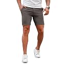 GINGTTO Mens Slim Fit Shorts Stretch Tapered Leg Skinny Chinos 5" 7"