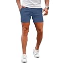 GINGTTO Mens Slim Fit Shorts Stretch Tapered Leg Skinny Chinos 5" 7"