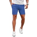 GINGTTO Mens Slim Fit Shorts Stretch Tapered Leg Skinny Chinos 5" 7"
