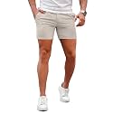 GINGTTO Mens Slim Fit Shorts Stretch Tapered Leg Skinny Chinos 5" 7"
