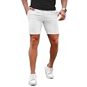 GINGTTO Mens Slim Fit Shorts Stretch Tapered Leg Skinny Chinos 5" 7"