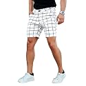 GINGTTO Mens Slim Fit Shorts Stretch Tapered Leg Skinny Chinos 5" 7"