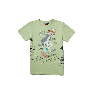 Gini Jony Boys Red Printed Knits