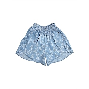 gini amp jony girls39 woven light blue shorts  knee-length  casual  regular fit 