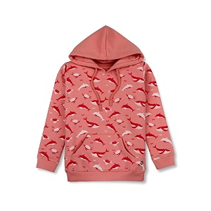gini amp jony girls pink printed fleece full sleeves sweat shirt