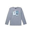 Gini and Jony Boys Grey Printed Cotton