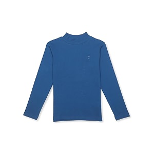 Gini and Jony Girls Blue Solid Cotton