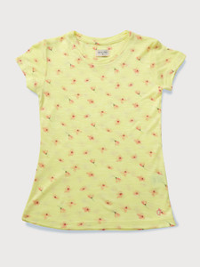 gini  jony girls cotton blend knit top yellow pack of 2