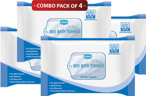 ginni bed bath wipes for sponge bathpack of 410 bathing wipes in each pack