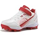 GINNI Boys Girls Baseball Softball Cleats, Kids Mid-Top Athletic Shoes