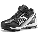 GINNI Boys Girls Baseball Softball Cleats, Kids Mid-Top Athletic Shoes
