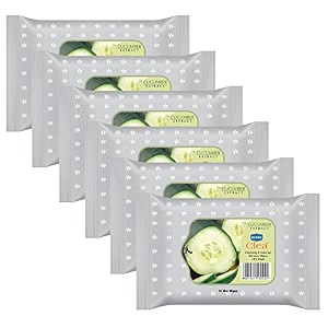 ginni clea wet wipes cleansing amp makeup remover wipes wet tissues for face moisturizing gentle purifying with cucumber freshness facial wipe pack of 6-60 wipes