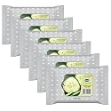 GINNI CLEA Wet Wipes, Cleansing &amp; Makeup Remover Wipes, Wet Tissues for Face Moisturizing, Gentle Purifying With Cucumber Freshness Facial Wipe (Pack of 6-60 Wipes)