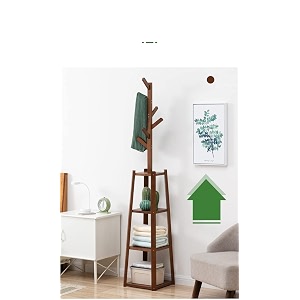 ginoya brothers sturdy coat rack with hooks free standing wooden coat purse entryway coat hanger stand easy assembly hallway entryway tree with solid base for hat clothes 92-7 walnut