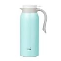 GiNT 51 Oz Stainless Steel Thermal Coffee Carafe, Double Walled Vacuum Insulated Flask, 12 Hour Heat Retention, 1.5 Liter Tea, Water, and Coffee Dispenser (Upgraded version Blue)
