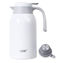 GiNT 74oz Thermal Coffee Carafe, Insulated Carafe for Hot Liquids(White)
