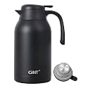 GiNT 74oz Thermal Coffee Carafe, Insulated Carafe for Hot Liquids(Black)
