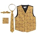 Gioberti Kids and Boys 4pc Paisley Vest Set - Vest, Bowtie, Tie, Pocket Square