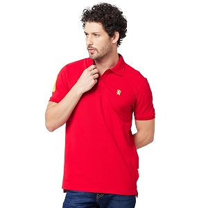 Giordano Mens Slim Fit Solid Polo Collar
