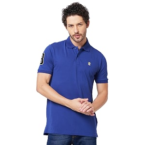 Giordano Mens Slim Fit Solid Polo Collar
